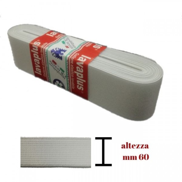 ELASTICO GALLONE MM 60 PEZZA DA 10 MT LAVAPLUS / 9140/60