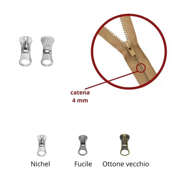 RICAMBIO CURSORE PER CATENA 4 MM CARRARMATO