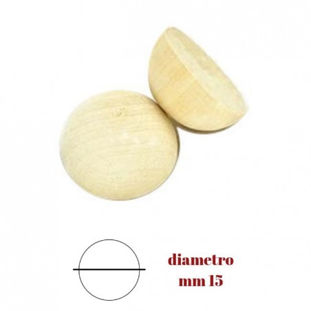 MEZZE PERLE LEGNO MM 15 articolo 180/16