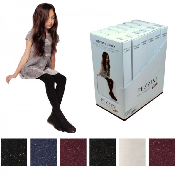 Collant caldo cotone bimba lurex articolo GCL-PBSTARLET paia 6