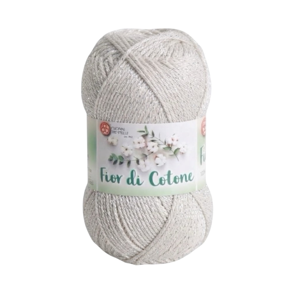 Cotton flower crochet thread cotton mix lurex item 3604 10 balls