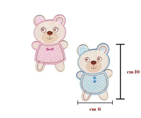 Iron-on fabric application item 9191 2 pieces