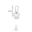 Carabiner length 38 mm item FF354 6 pieces