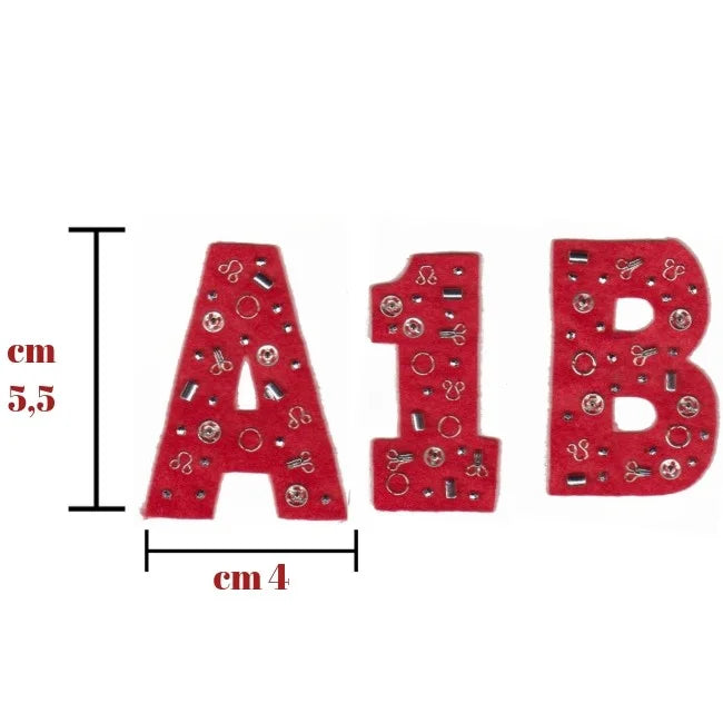 Sewing application felt fabric metal item 6 pieces