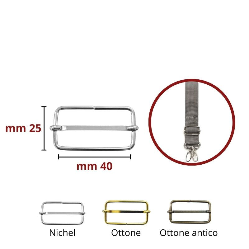 Passanti in ferro scorrevoli mm 40
pezzi 10