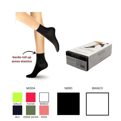 Calzino cotone donna smollato articolo Dcz 203 Leggera Pezzini
paia 12