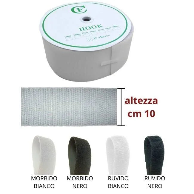Velcro to sew (no adhesive) h 10 cm 25 meters