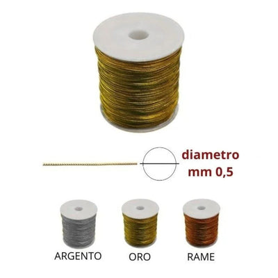 Laccetto lurex diametro mm 0,5
articolo A8031 metri 100