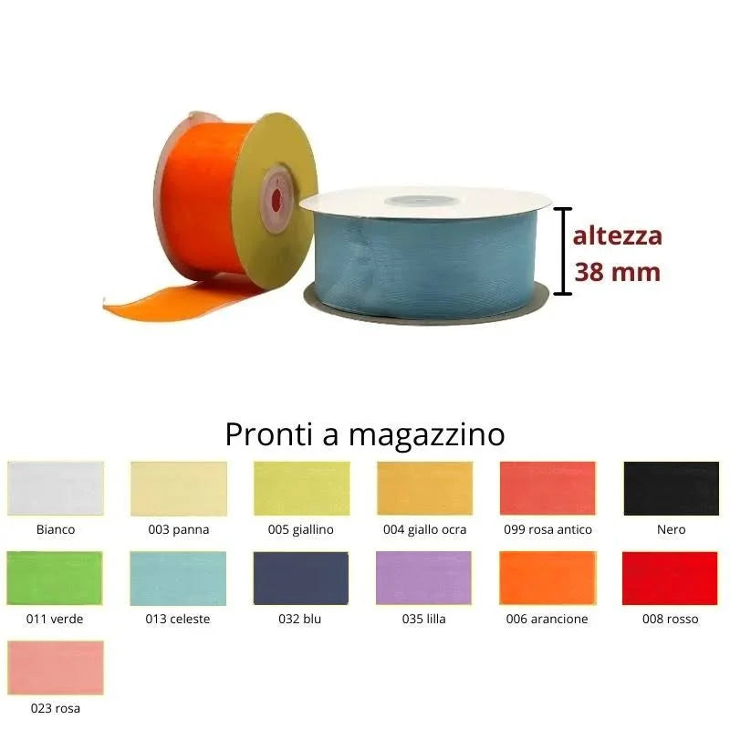 Organza ribbon h mm 38 meters 25