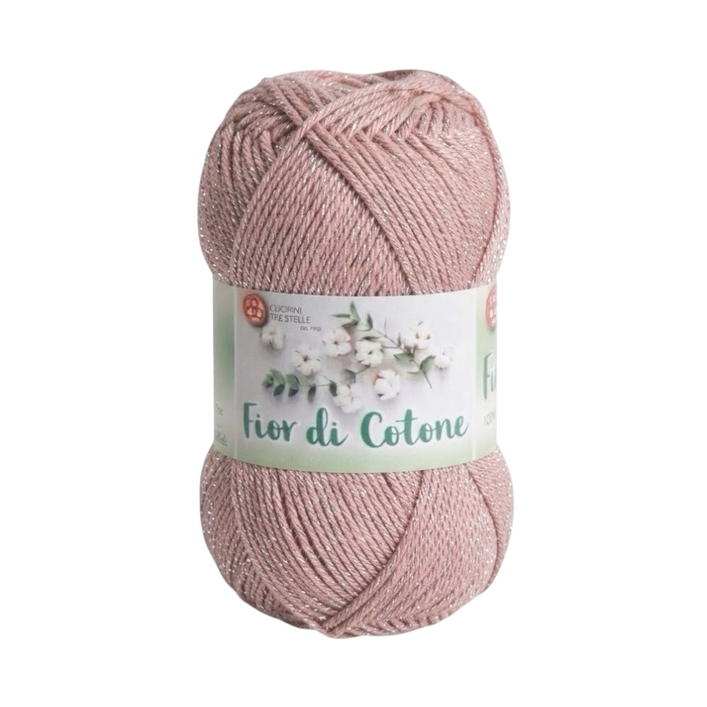 Cotton flower crochet thread cotton mix lurex item 3604 10 balls