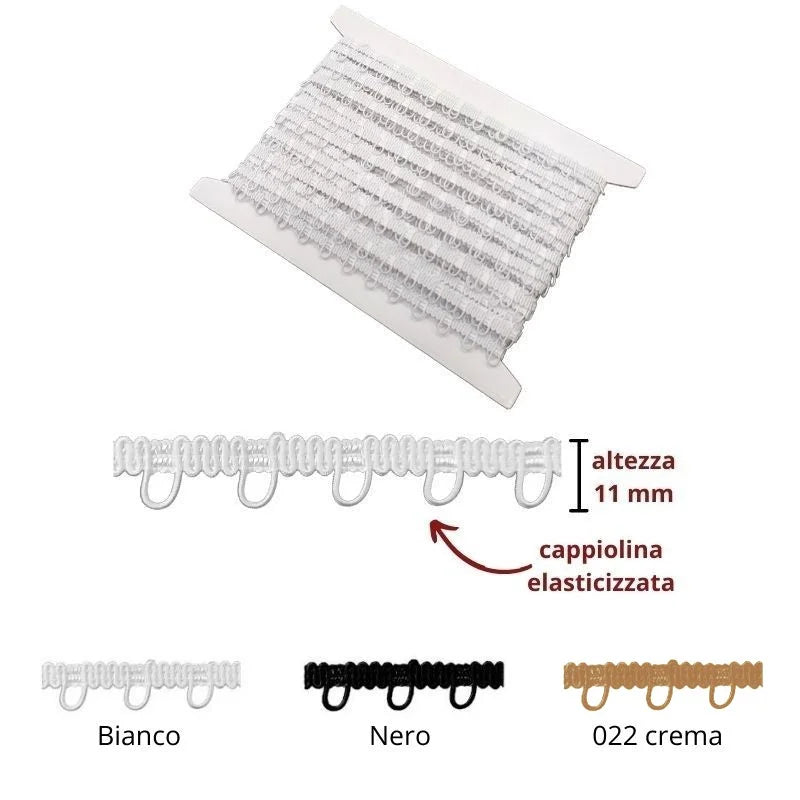 Elastic trimmings with eyelets item 2333/EL 20 meters