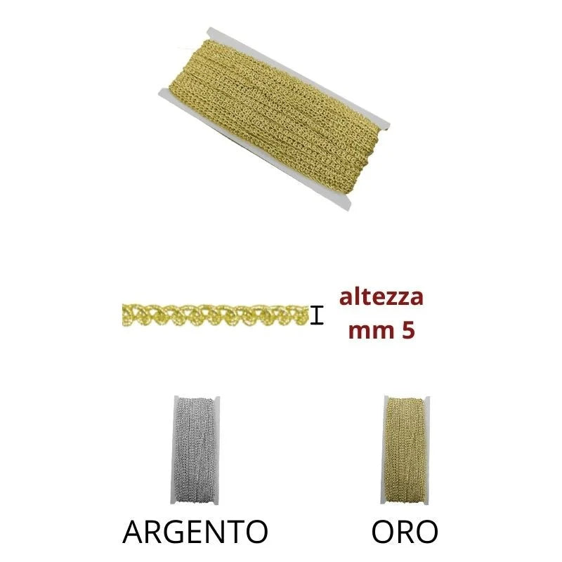 Agremano lamé trimmings h mm 5 item 4130/1 20 meters