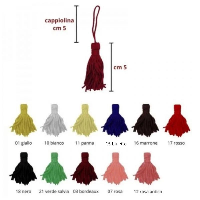 Tripolitanian tassels 100% polyester h cm 5 item 530 pieces 12