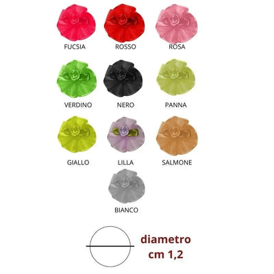 Application of organza ribbon rosette item 6/549 pieces 25