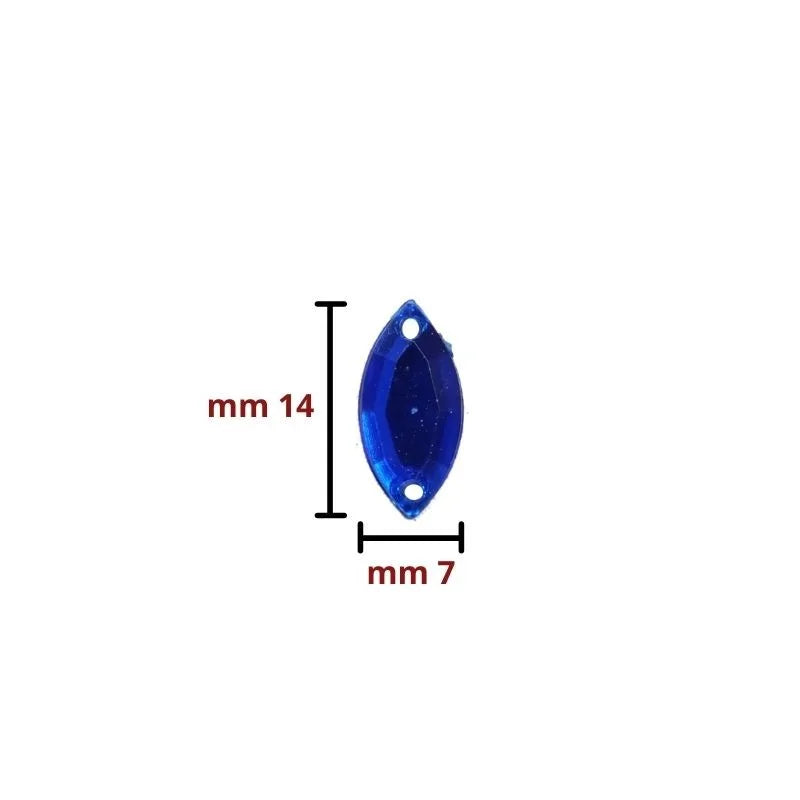 Pietra acrilica da cucire articolo 2056 pezzi 36