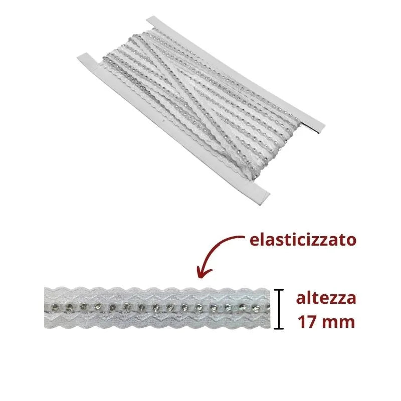 Crystal rhinestones on elastic base h mm 17 item 2104 meters 5