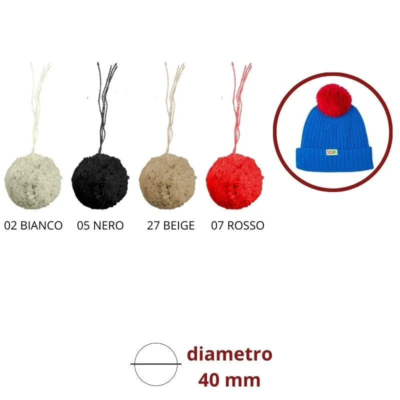 Wool pompom ø mm 40 item 531/7 pieces 10