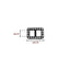 Plastic buckle with rhinestones h cm 0.8 item 6/475/2 pieces 10