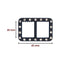Plastic buckle with rhinestones h 2 cm item 6/476/2 pieces 10