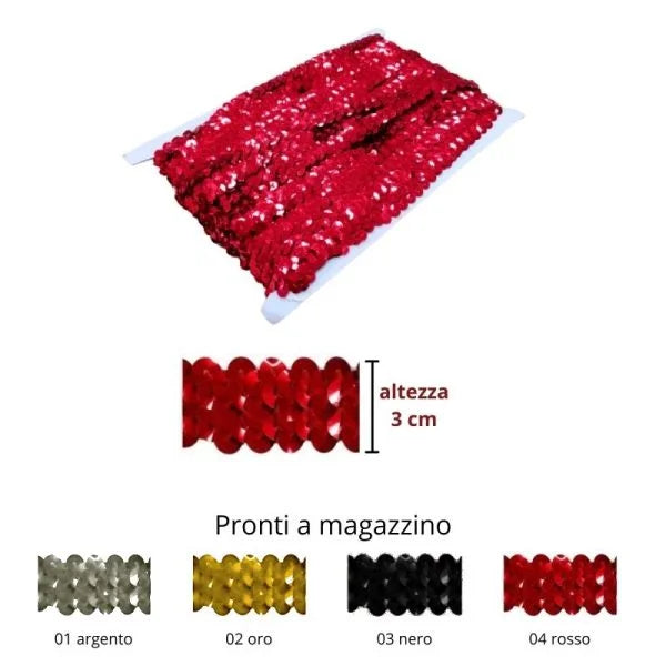 Elastic sequin edge h cm 3 item 8/357 meters 9
