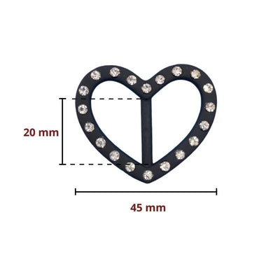 Plastic buckle with rhinestones h 2 cm item 6/476/4 pieces 10