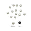 Bottone perla ø mm 9 lineato 14 pezzi 20