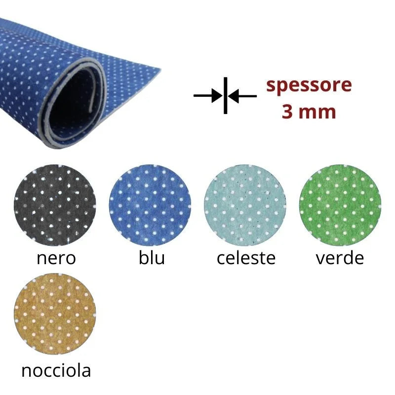 Printed felt sheet with polka dots, item 5000/3