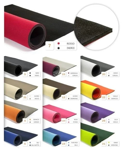 Two-tone rubberized neoprene sheet h 65 w 47 cm item 5000/5