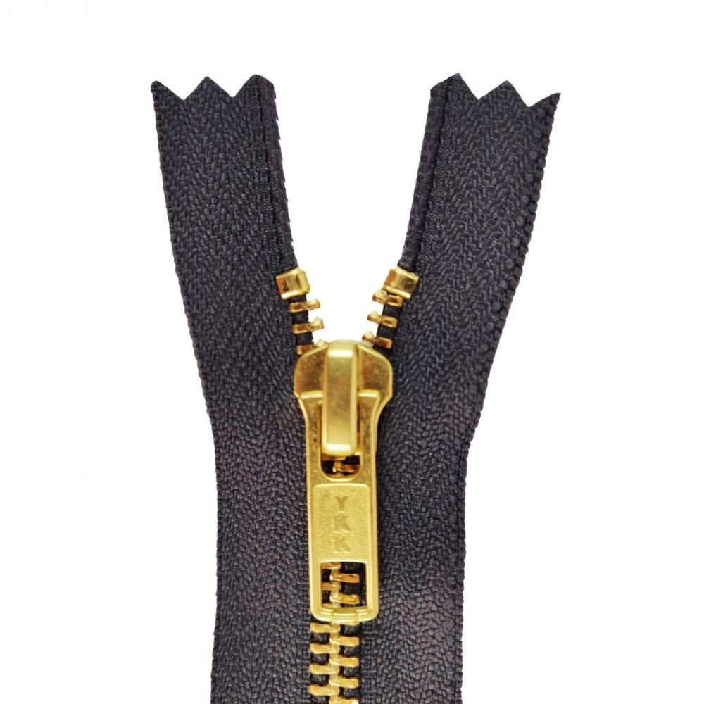 Cerniera lampo per jeans 16 cm ottone catena 4 mm articolo 1183/1/16