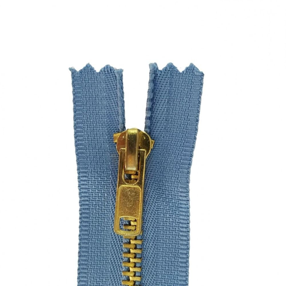 Cerniera lampo per jeans 16 cm ottone catena 4 mm articolo 1183/1/16