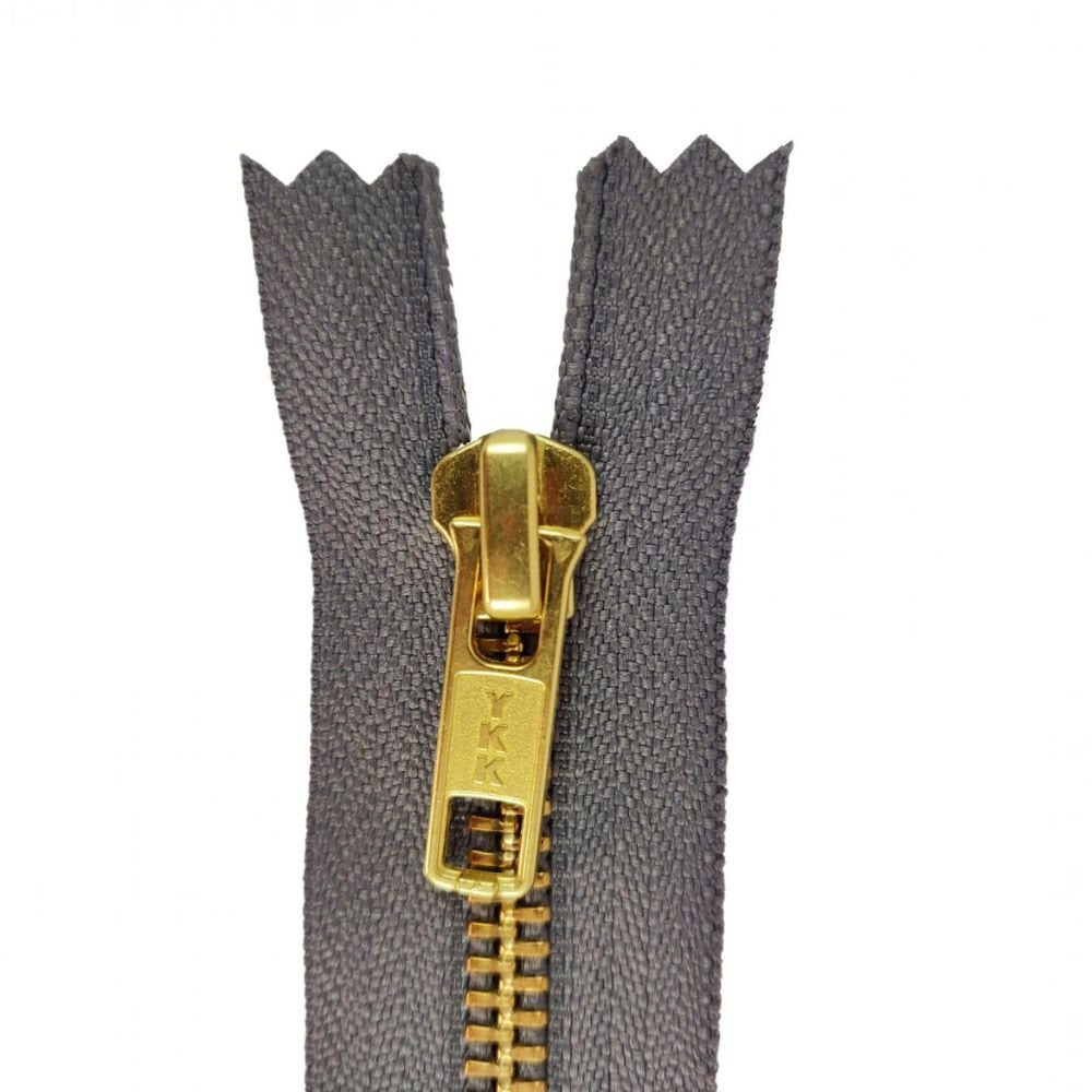 Cerniera lampo per jeans 18 cm ottone catena 4 mm articolo 1183/1/18