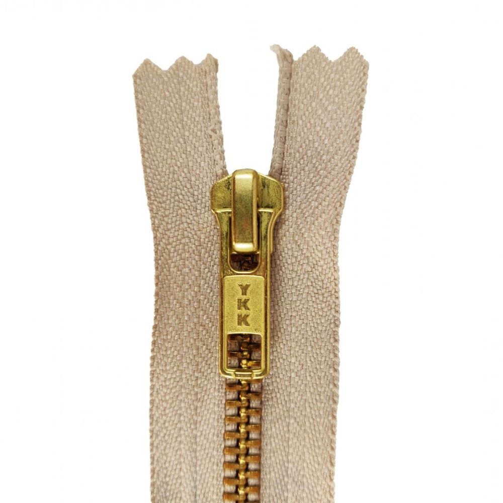 Cerniera lampo per jeans 14 cm ottone catena 4 mm articolo 1183/1/14