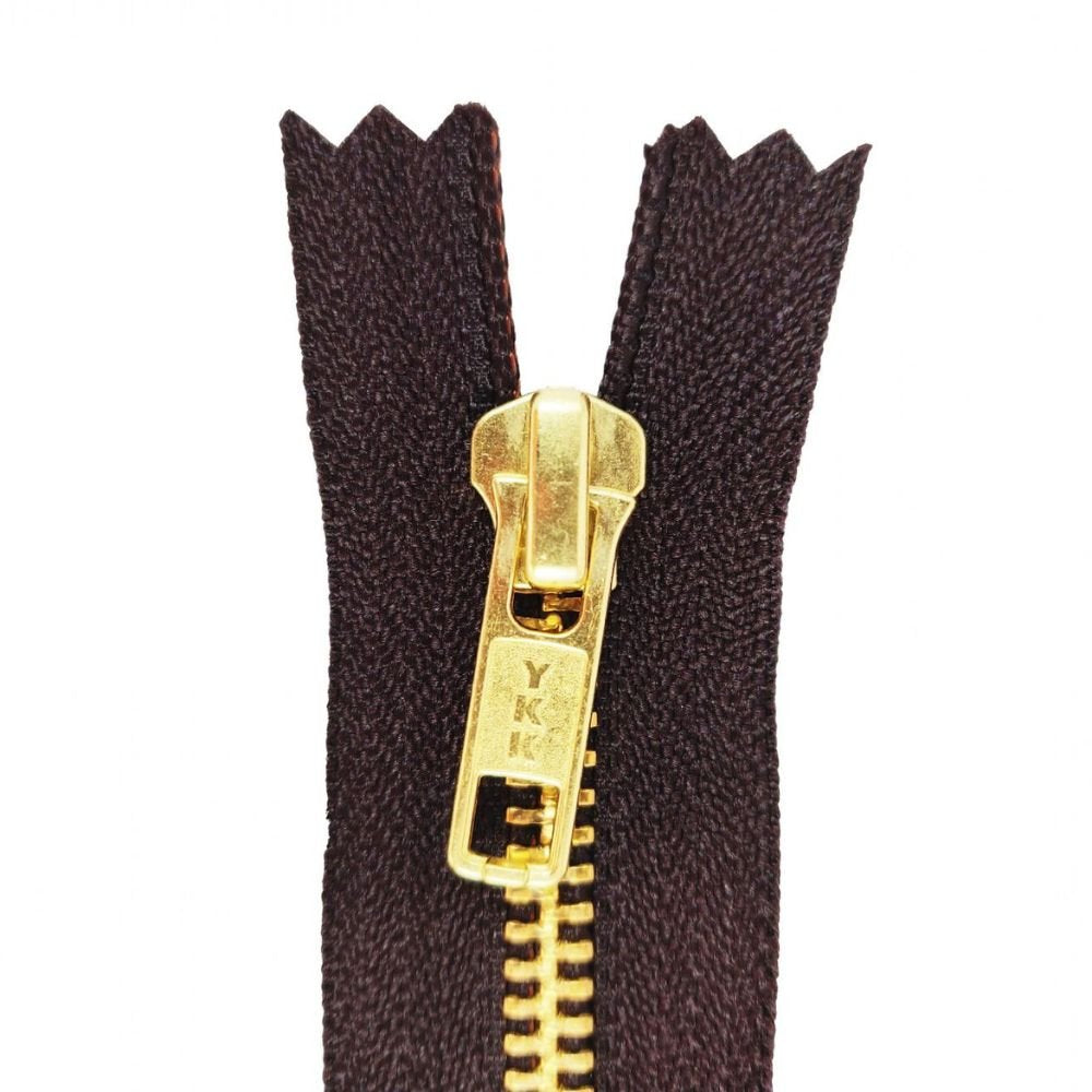 Cerniera lampo per jeans 14 cm ottone catena 4 mm articolo 1183/1/14