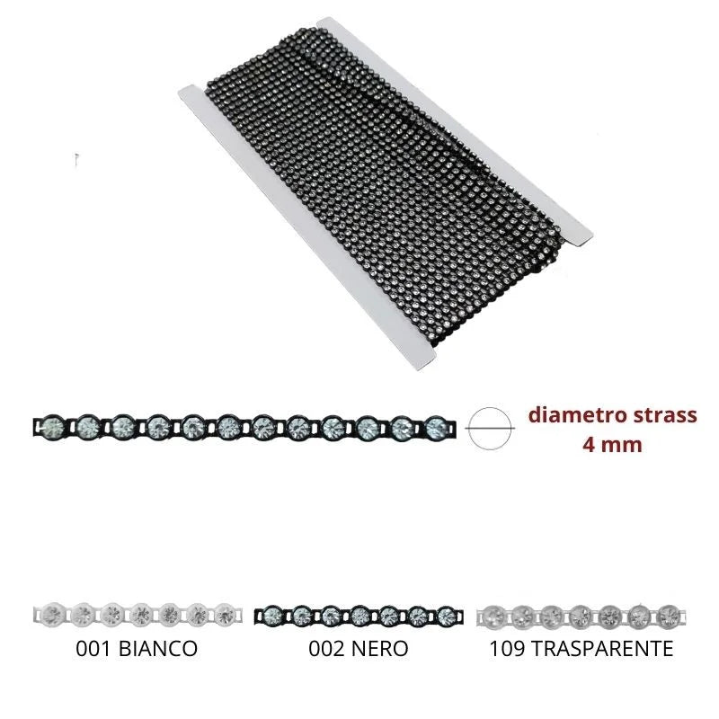 Strass a filo base plastica ø mm 4 articolo 1124 metri 9,1