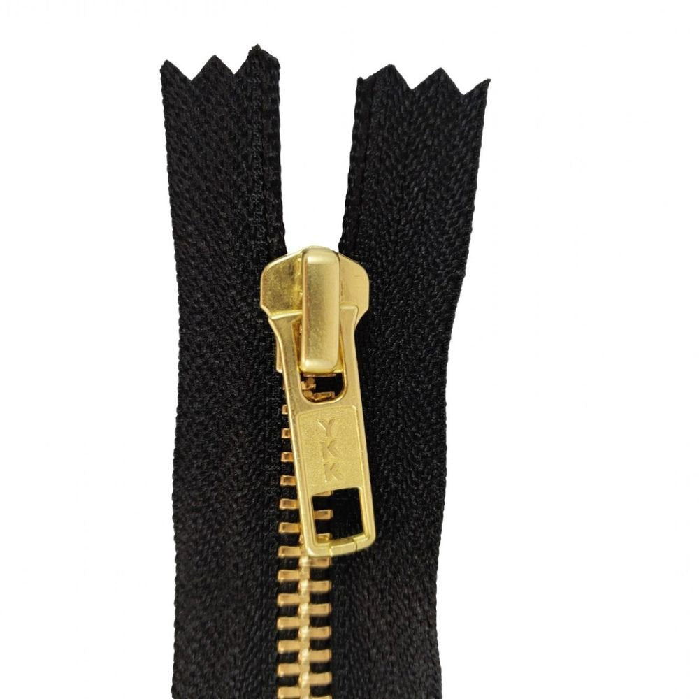 Cerniera lampo per jeans  8 cm ottone catena 4 mm articolo 1183/1/8