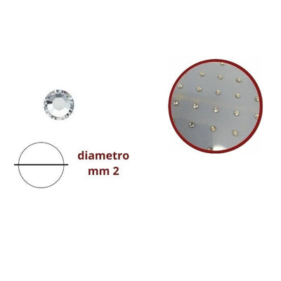 Foglio strass termoadesivo diametro mm 2 pezzi 320