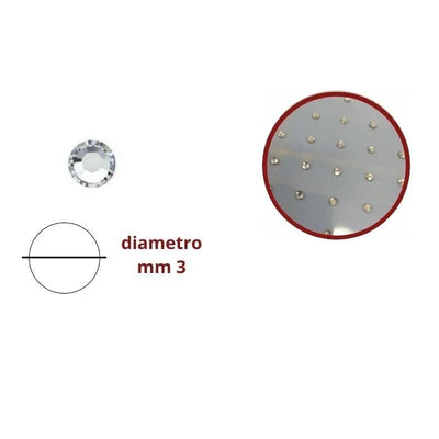 Foglio strass termoadesivo diametro mm 3 pezzi 320