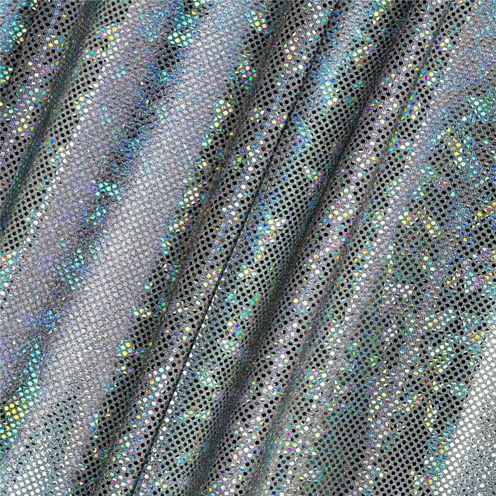 Lyrca fabric with rhinestone effect, h 150 cm, article Honey