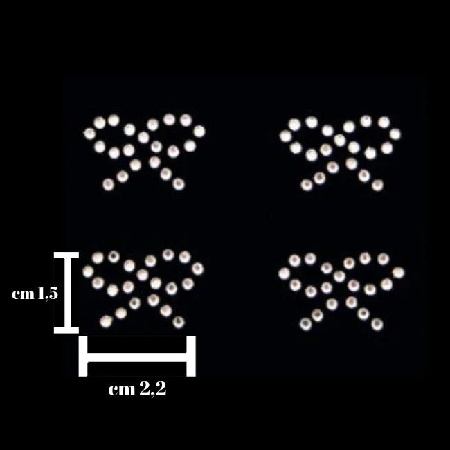 Iron-on application of rhinestones, item SM123, 4 pieces