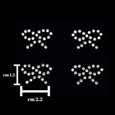 Iron-on application of rhinestones, item SM123, 4 pieces