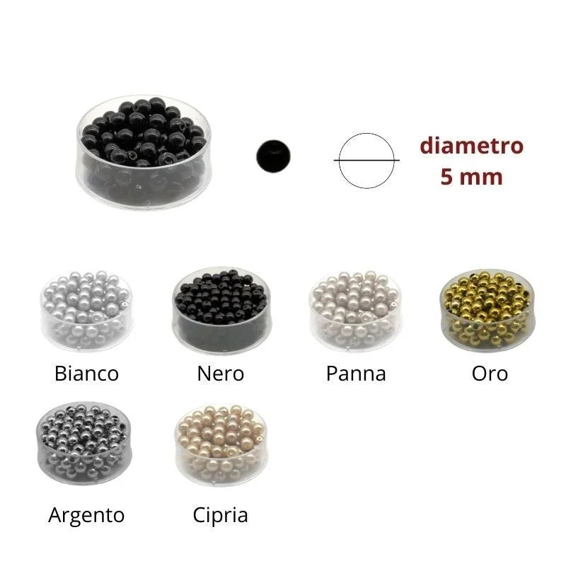 Perla vetro diametro mm 5 articolo 259 scatolini 6