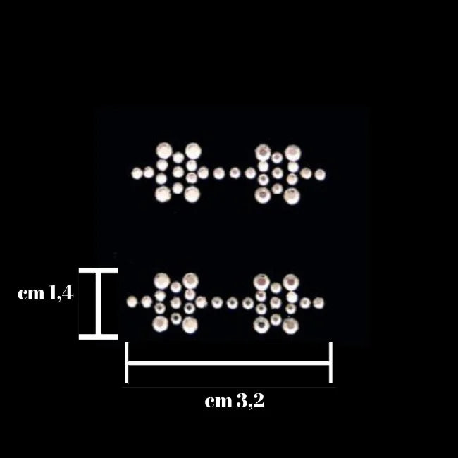 Iron-on application of rhinestones item SM124 2 pieces