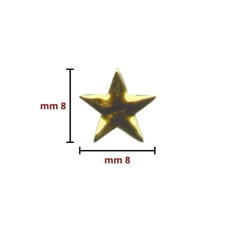 Borchia forma stella termoadesiva  articolo B25 pezzi 168