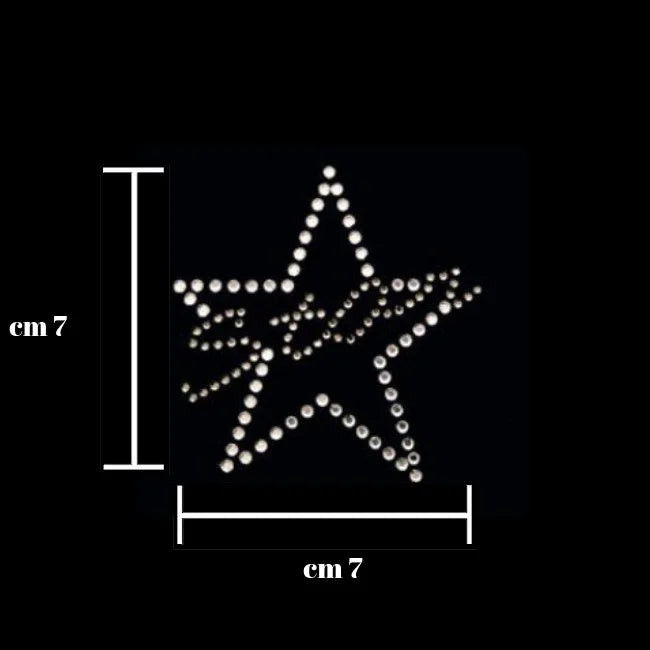 Iron-on application of rhinestones, item SM156