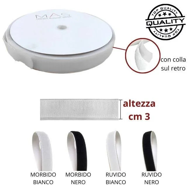 Adhesive Velcro h cm 3 article V34 A Mas meters 25