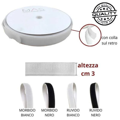 Adhesive Velcro h cm 3 article V34 A Mas meters 25