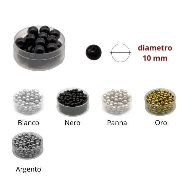 Perla vetro diametro mm 10 articolo 268 scatolini 6