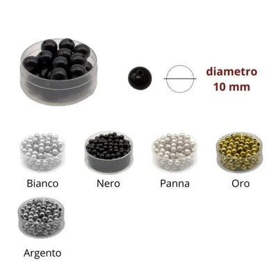 Perla vetro diametro mm 10 articolo 268 scatolini 6