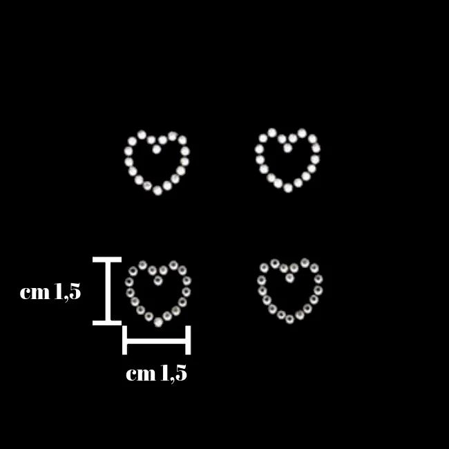 Iron-on application of rhinestones, item SM100, 4 pieces