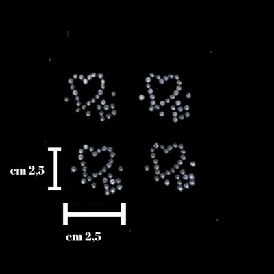 Iron-on rhinestone application item SM480 4 pieces